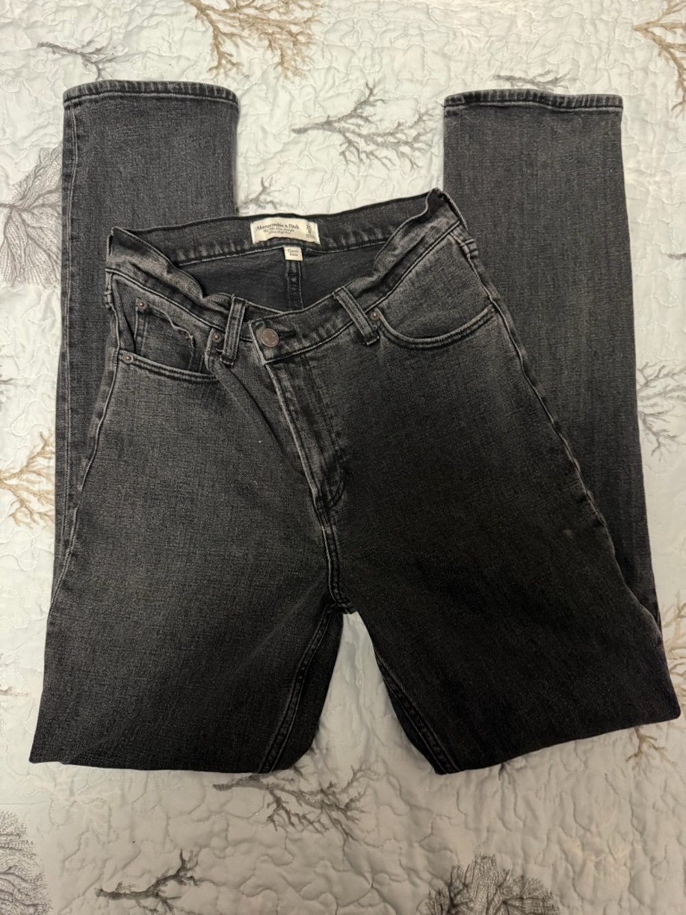 Abercrombie & Fitch Classic Black Straight-Leg Jeans